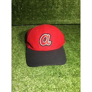 Mens Atlanta Braves hat MLB Red/Navy one small-medium new era mesh baseball